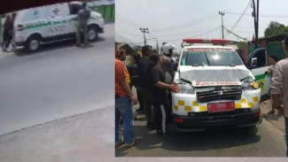 Viral !!! Seorang ODGJ Bajak Mobil Ambulance Hingga Tabrak Truk