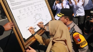 Kapolresta Bersama Forkopimda Banyuwangi hadiri Deklarasi Damai Pilkada Serentak 2024