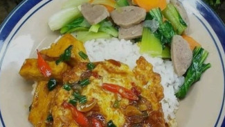 Menu Sarapan Pagi Merakyat, Resep Tahu Telor Saus Tiram Dan Tumis Pakcoy Kreasi Nengfirsa