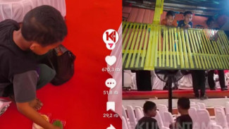 Viral, Bocah di Gowa Memungut Makanan Sisa Usai Perayaan HUT RI, Tuai Sorotan