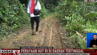 Pertama Kali Upacara, Warga Desa Mului Lontarkan Protes! Belum Sepenuhnya Merdeka Gegara Jalan!