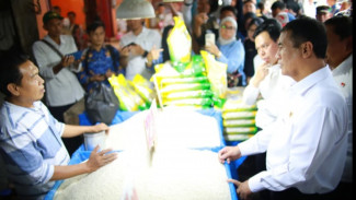 Harga Beras Turun! Mentan Amran Pastikan Stok Aman saat Sidak Pasar