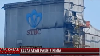 Pabrik Kimia di Pasuruan Terbakar Hebat, Petugas Kesulitan Padamkan Api Selama Berjam-jam