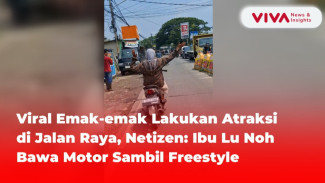 Viral Emak-emak Lepas Tangan di Jalan, Netizen: Ibu Lu Noh Bawa Motor Sambil Freestyle