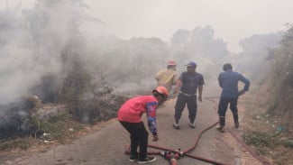 Lahan Terbakar di Wiroborang Probolinggo, Api Hanya 4 Meter dari Permukiman