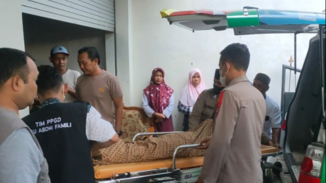 Korban saat di rumah sakit Abdi Famili