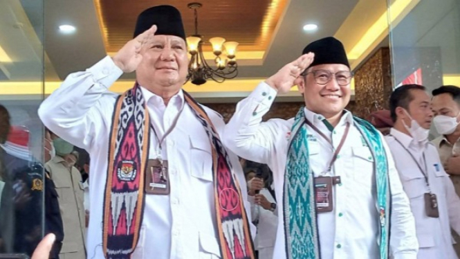 Prabowo Subianto bersama Cak Imin