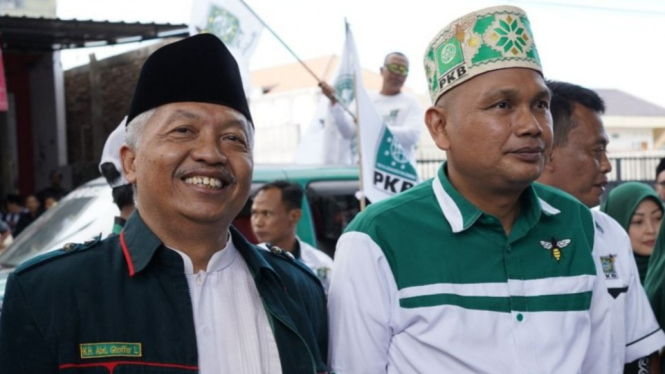 Ketua DPC PKB Banyuwangi, Gus Malik dan Ketua Syuriah, KH Abdul Ghofar