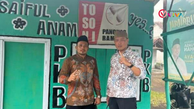 Bacaleg PKB Banyuwangi dari Dapil 3 yang mundur, Saiful Anam (kiri)