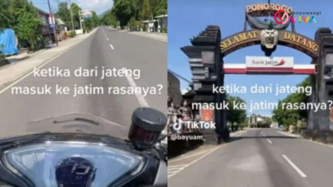 Kondisi jalan aspal di Jateng ke Jatim unggahan netizen