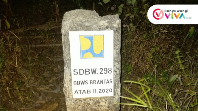 Patok Penanda Proyek Mangkrak Balai Besar Sungai Brantas