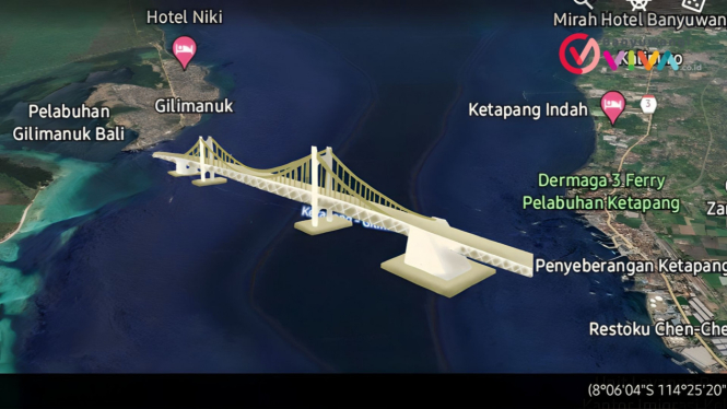 Ilustrasi Jembatan Pelabuhan Ketapang - Gilimanuk