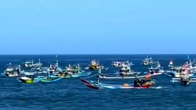 Perahu peserta lomba pancing di Banyuwangi Fishing Festival 2023
