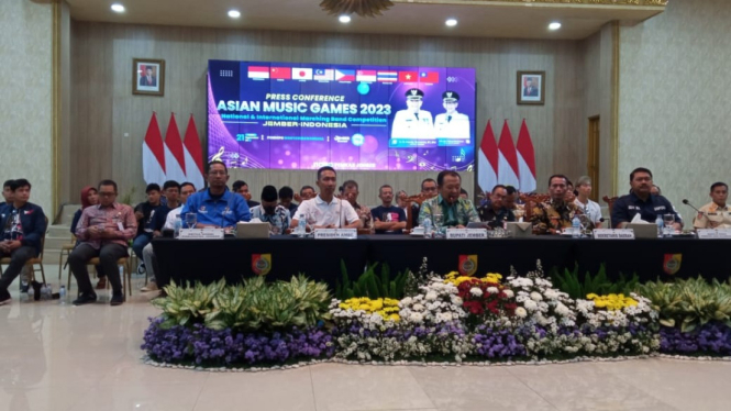 Press Conference Asian Music Games di Pendopo Wahyawibawagraha