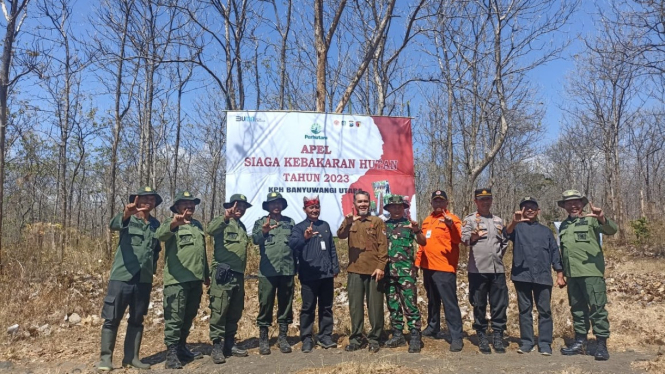 Apel siaga kebakaran hutan Perhutani Banyuwangi Utara Bersama Muspika