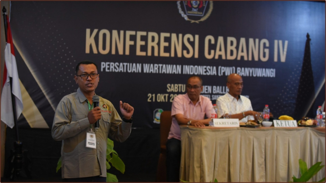 Budi Wiriyanto Ketua Terpilih Konfercab PWI Banyuwangi Ke IV