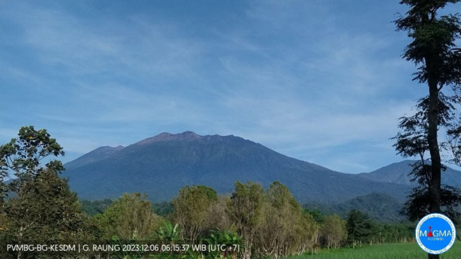 Penampakan Gunung Raung dari pos pantau