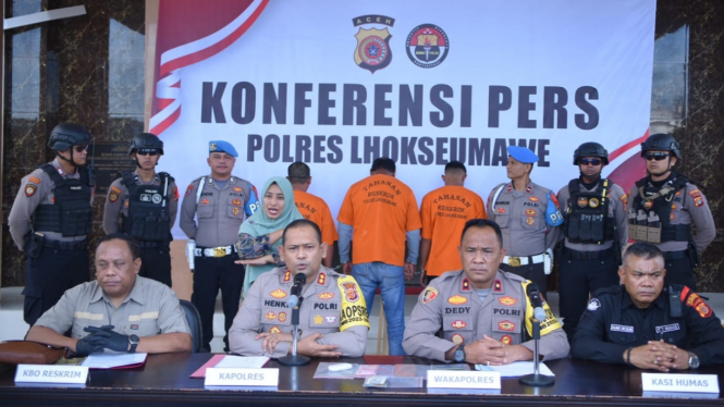 Polres Lhokseumawe Menggelar Konferensi Pers