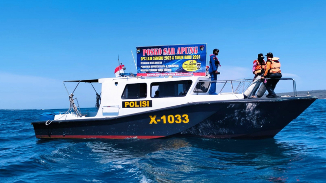 Patroli Polairud Banyuwangi di Selat Bali