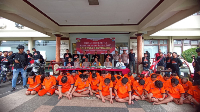 Press Conference Refleksi Akhir Tahun 2023 Polresta Banyuwangi