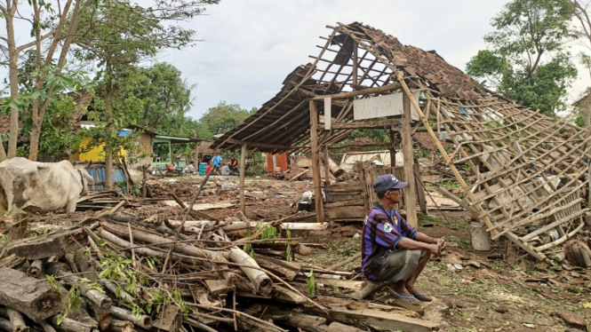 Salah satu rumah terdampak bencana