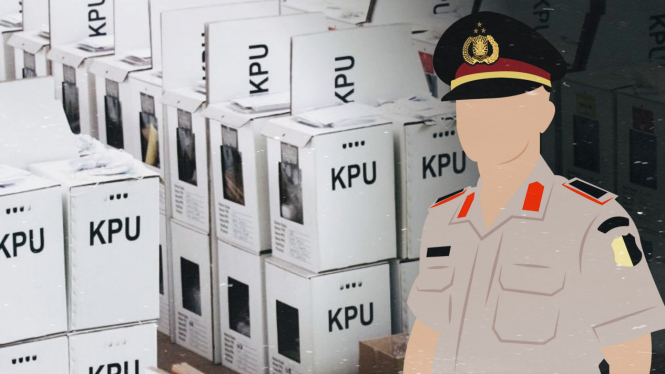 ilustrasi logistik pemilu dijaga Polisi