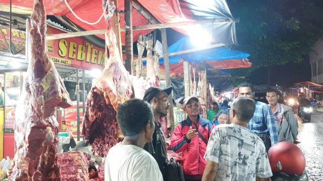 pedagang daging sapi di pasar Bireuen