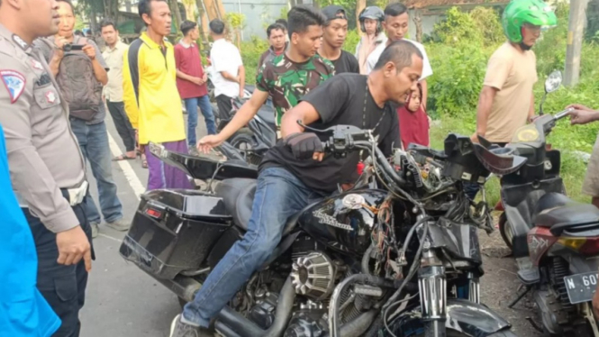 Moge yang terlibat kecelakaan di jalur Pantura Probolinggo