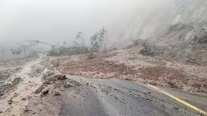 Piket Nol longsor lagi, jalan akses Lumajang Malang selatan ditutup