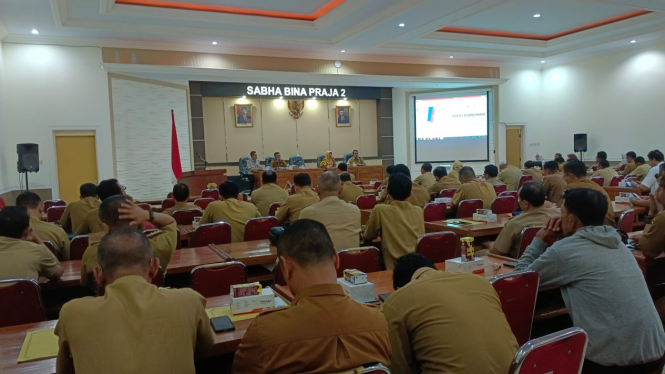 Suasana rakor di Pemkab Bondowoso