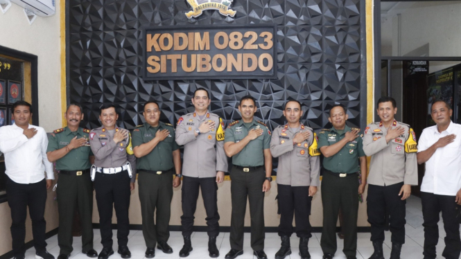 Polres Situbondo Sambangi Kantor Kodim 0823 Situbondo