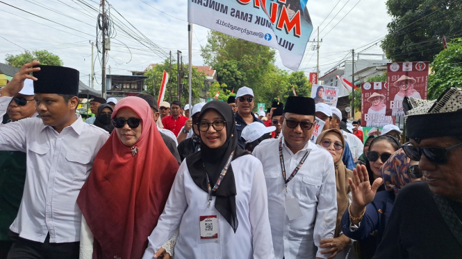 Bakal Cabub dan Cawabub, Ipuk-Mujiono menuju KPU Banyuwangi