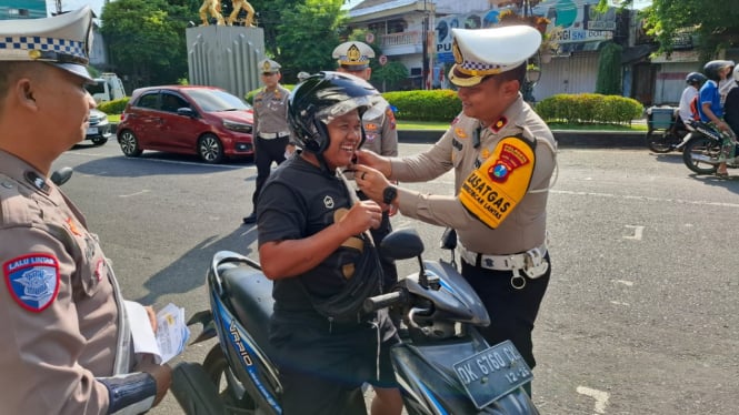 Satlantas Polresta Banyuwangi Gelar Kegiatan Tantu Pagelaran Lantas