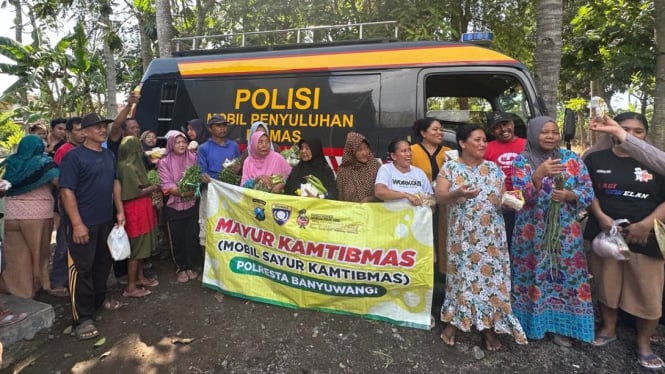 Mobil Sayur Kamtibmas Polresta Banyuwangi, Sosialisasi Pilkada 2024