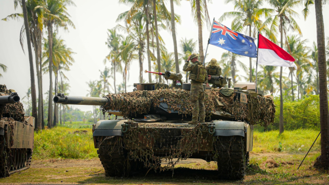 Tank M1A1 Abrams milik Angkatan Darat Australia.