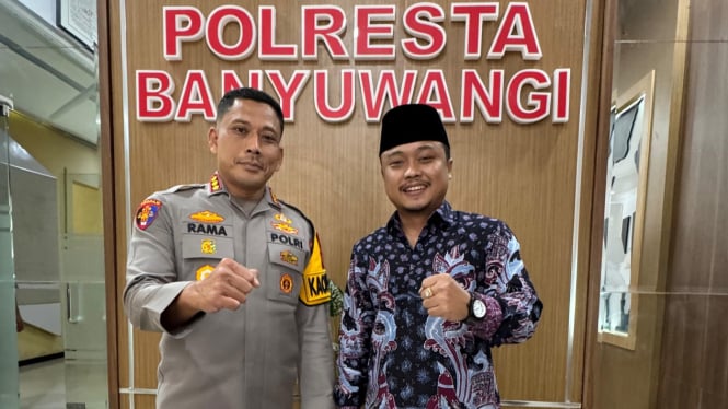 DPRD Banyuwangi, Abdul Gofar bersama Kapolresta, Kombes Pol Rama