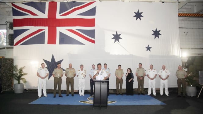 Malam Resepsi Indo-Pasific Endeavour di HMAS Adelaide