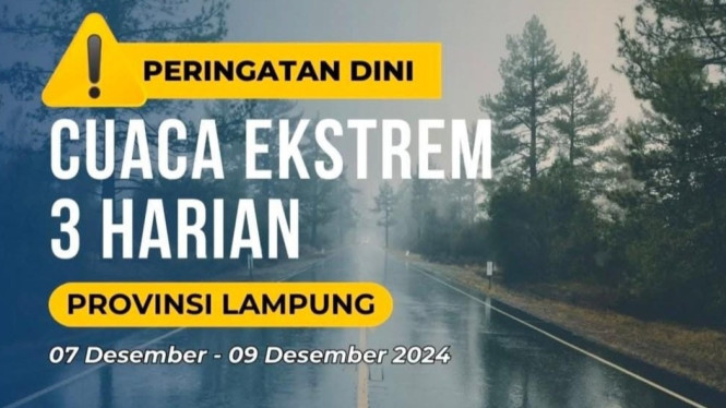 Lampung Waspada Cuaca Ekstrem Selama 3 Hari Kedepan