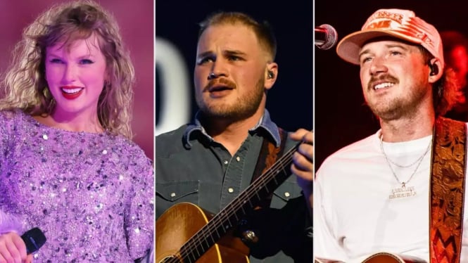 Taylor Swift, Zach Bryan, Morgan Wallen