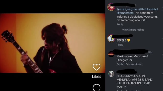 Komentar netizen di postingan band Radja