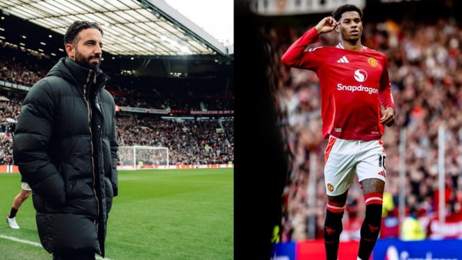 Ruben Amorim dan Marcus Rashford