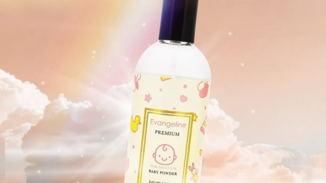 Evangeline baby powder parfum powdery khas bedak bayi