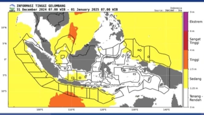 Peringatan dini terkait potensi tinggi gelombang