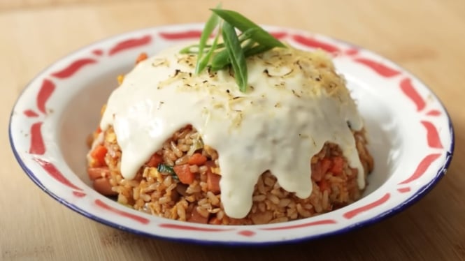 Nasi goreng keju mantap