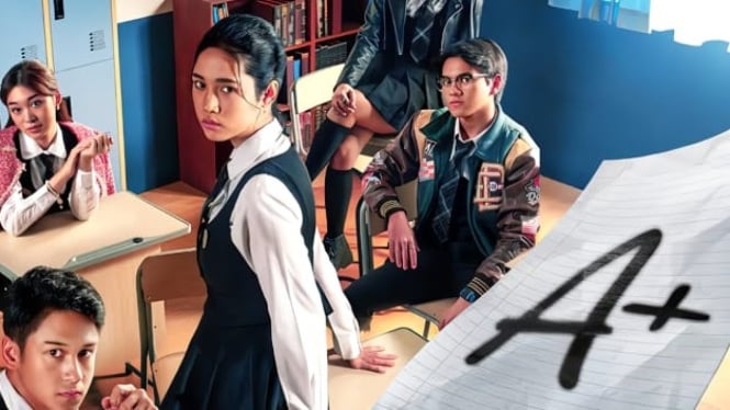 Poster serial A+ yang menggambarkan karakter para pemain