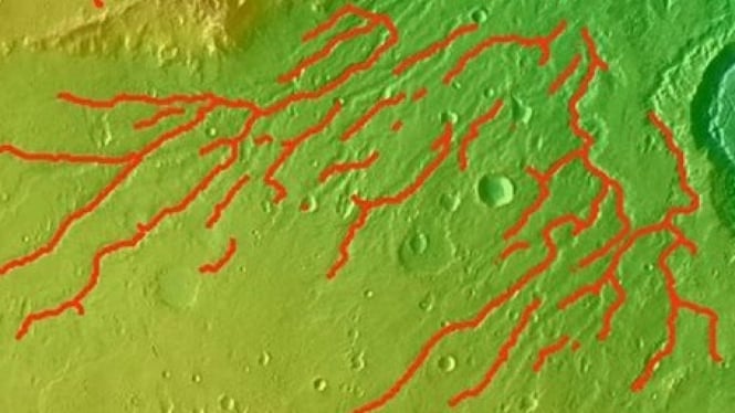 Jaringan Sungai Purba di Planet Mars