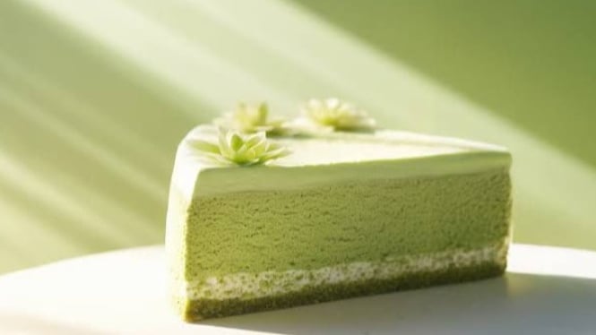 Ilustrasi Matcha Cheesecake