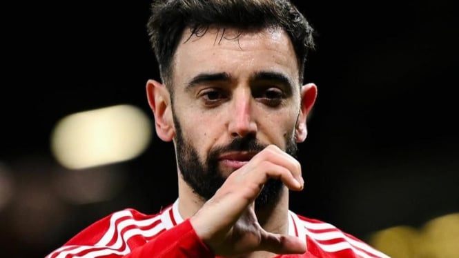 Bruno Fernandes usai cetak gol kedua Manchester United