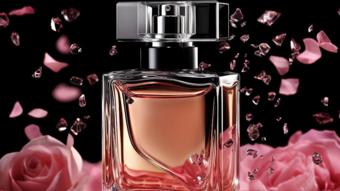 Ilustrasi parfum wanita floral