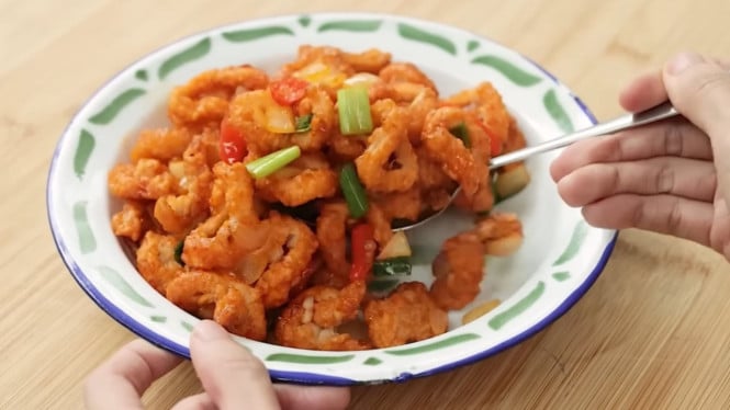 Cumi krispi manis pedas mantap